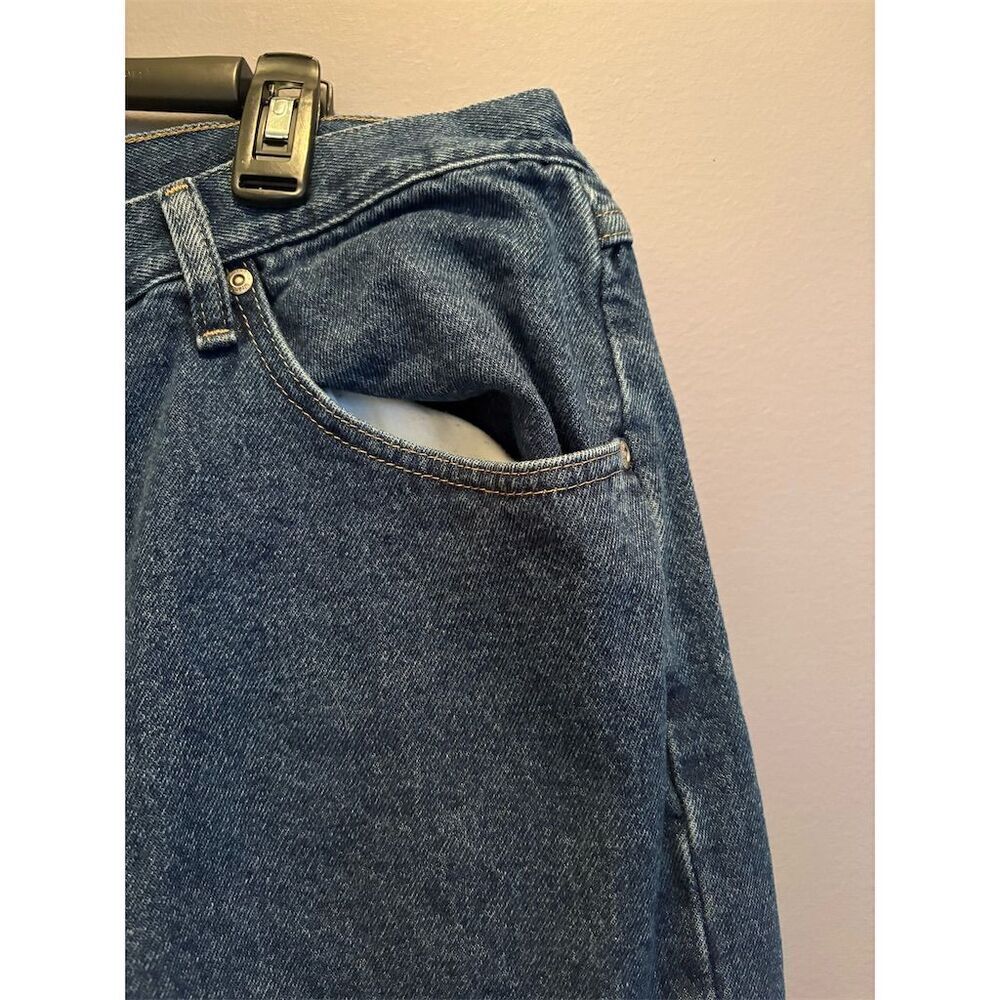 Wrangler Men's Relaxed Fit Straight Jeans Blue Denim Size 38x32 - Picture 4 of 11